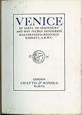 [picture: Title Page, Venice]
