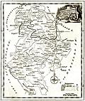 Antique Eighteenth-Century Map of Bedfordshire