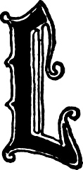 [picture: Calligraphic letter ``L'' in 15th century gothic style]