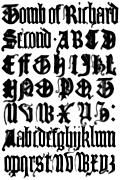 179.---English gothic Letters, 15th Century.  F.C.B.