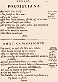 35: Forojuliana, Rhætica seu Grisonum.
