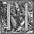 [picture: 62h.---Initial capital letter ``H'' from Dance of Death Alphabet.]
