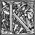 [picture: 62k.---Initial capital letter ``K'' from Dance of Death Alphabet.]