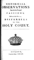 [picture: Title Page, Historical Observations]