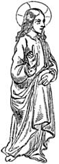 Jesus with raised hand: holy admonition