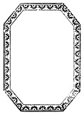 888.—Octagonal Border with starbursts.