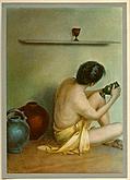 A Potter thumping his wet clay