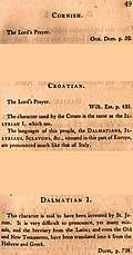 Page 49: Cornish; Croatian; Dalmation (English description)