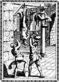 4.---Suspended by the feet, and the head beaten with hammers, etc.