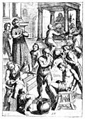 Martyrs being tortured with red-hot iron and with fire