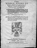 Title page, The Whole Booke of Psalmes