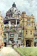 Brasenose College and Radcliffe Library Rotunda, Oxford