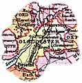 [picture: Overview map of Gloucestershire, England]