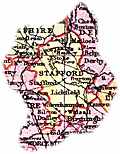[picture: Overview map of Staffordshire, England]