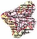 [picture: Overview map of Worcestershire, England]