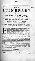 Leland's Itinerary, Volume 1 Page 1