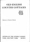 Title Page for ``Old English Country Cottages''