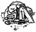 [picture: Decorative element: overgrown well bucket]