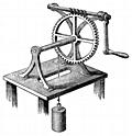 61.---Wheel and axle comined with a screw.