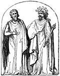 13.---Two Druids.  Bas-relief found at Autun.