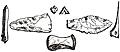 16.---Ancient British Weapons of bone and flint.
