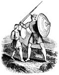 190.---Arms and Costume of an Anglo-Saxon King and Armour Bearer.
