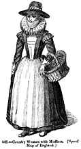 2042.---Country Woman with Mufflers