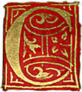 Letter ``C'' from 16th century book of hours