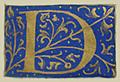 Letter ``D'' from 16th century book of hours