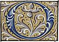 Letter ``O'' from 16th century book of hours