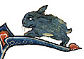 [picture: Drollery (margin-creature), Blue Rabbit]