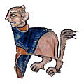 [picture: Drollery (margin-creatre), Lion with Tabard]