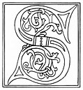 clipart: initial letter S from late 15th century printed book
