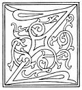 clipart: initial letter Z from late 15th century printed book