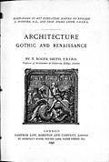 [picture: Title Page, Architecture: Gothic and Renaissance]