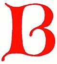 Clip-art; calligraphic decorative initial capital letter B from XIV. Century  No. 1, from The Art of Illuminating As Practised in Europe from the Earliest Times (1860); hits since 25/Oct/2009: 2347
