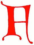[picture: Clip-art: calligraphic decorative initial capital letter F from XIV. Century  No. 1]