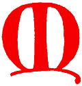 Clip-art; calligraphic decorative initial capital letter M from XIV. Century  No. 1