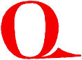 [picture: Clip-art: calligraphic decorative initial capital letter Q from XIV. Century  No. 1]