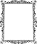 Decorative clip-art Victorian border, Black and White, from The Art of Illuminating As Practised in Europe from the Earliest Times (1860); hits since 08/Nov/2009: 9478