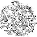 [picture: Four Cherubs With Garlands, Ribbons and Flowers]