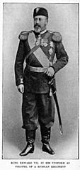 King Edward VII. in his uniform as colonel of a Russian regiment.