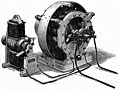 Figs. 15 and 16.---Showing Siemens' Alternate Current Dynamo, with its Excitor.