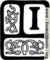 Initial Letter I With Art Nouveau Swirls
