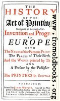 Reproduction of title page from Watson’s History of Printing