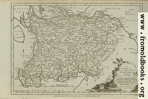 Antique Map of the Southern Part of Scotland