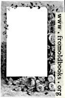 Full-page border with roses, black and white