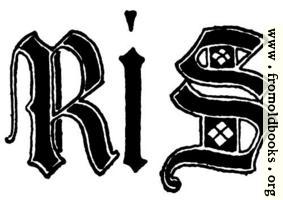 Letters R and S from English gothic Letters, 15th Century