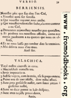 39: Berriensis, Valachica