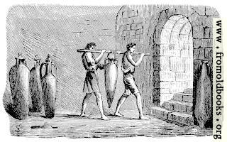Roman slaves carrying an amphora